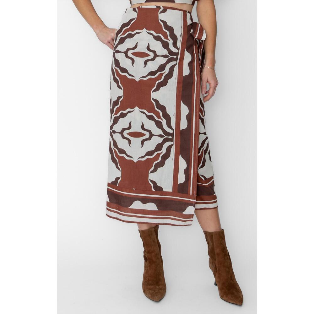 NEW WEST OF christine wrap skirt in multi
